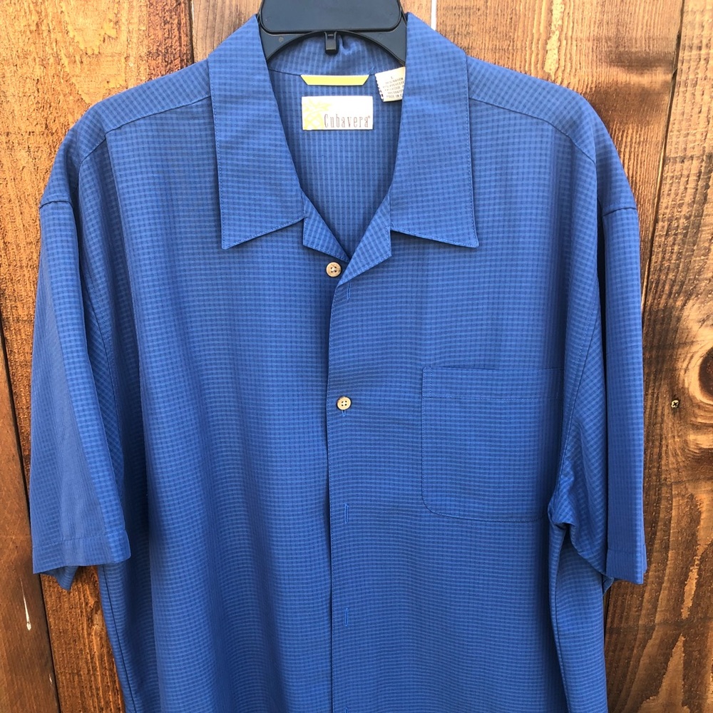 Blue Short Sleeved Button Up Shirt